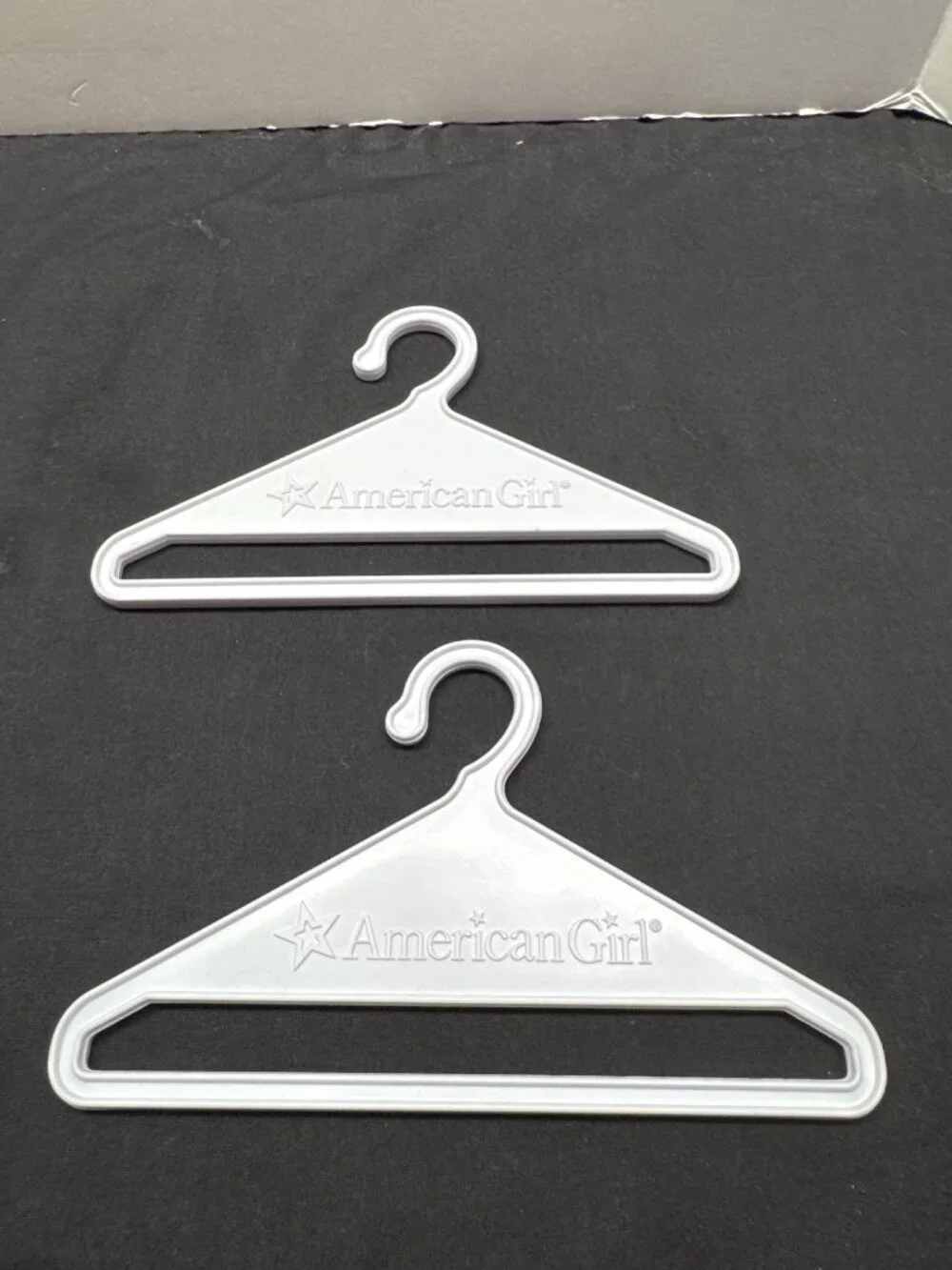 Set Of 5 Vintage American Girl Doll Hangers With Logo Design Includes Heart Cuto